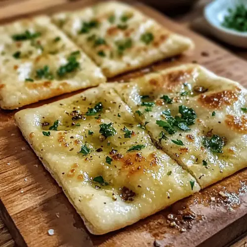 Air Fryer Garlic Flatbread