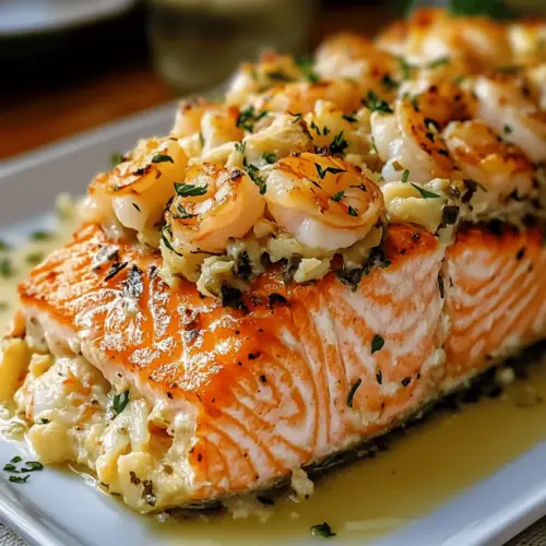 Crab and Shrimp Stuffed Salmon