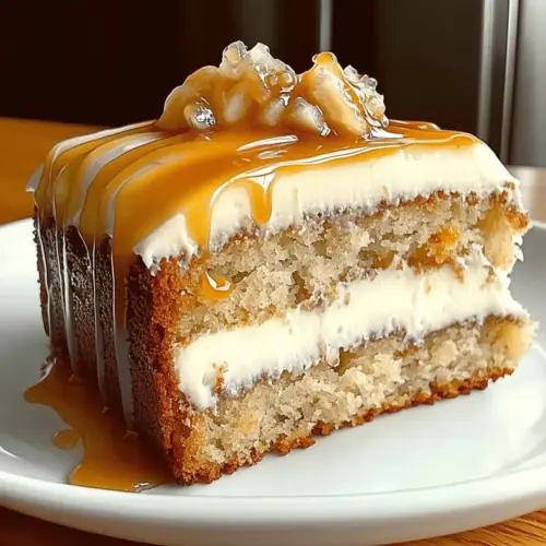 Salted Caramel Banana Cake