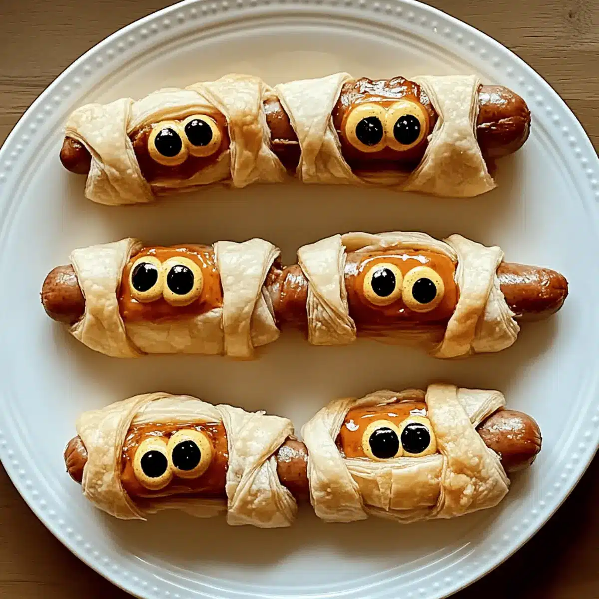 Puff Pastry Sausage Mummies