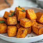 crispy sweet potato cubes