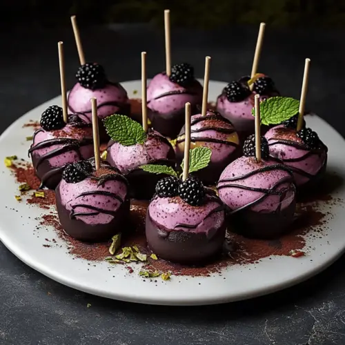 Forbidden Forest Blackberry Cheesecake Pops