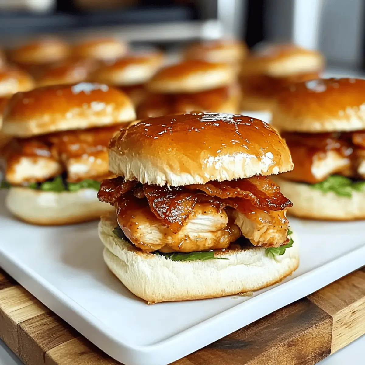 Maple Chicken Bacon Sliders