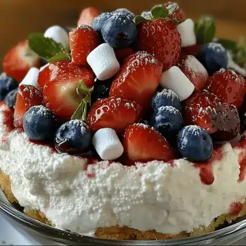 Red White & Blue Cheesecake Salad