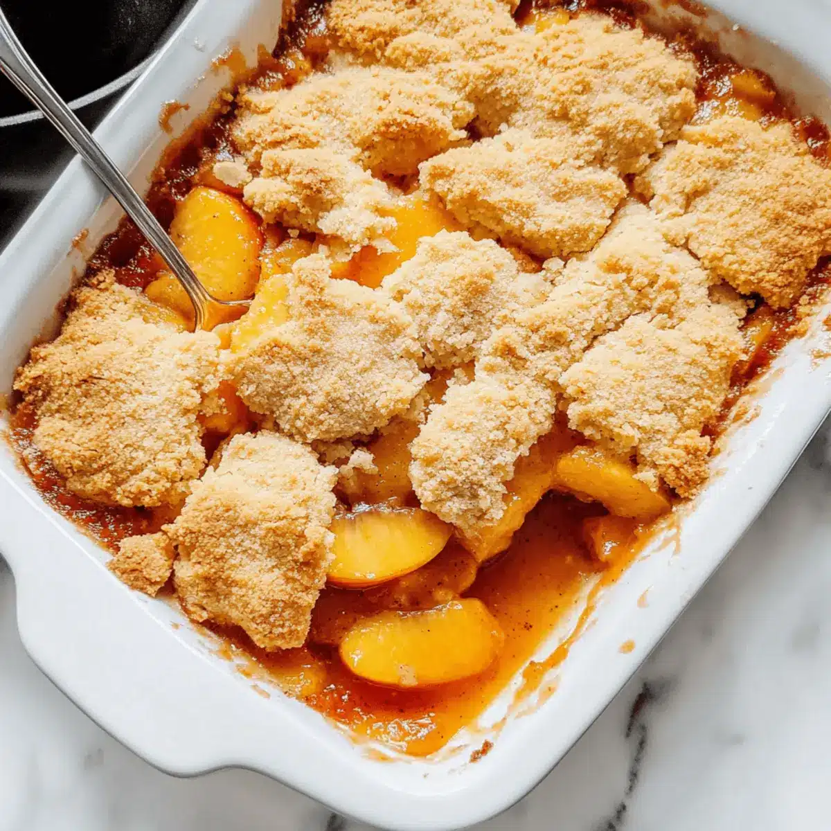 Peach Cobbler with Almond Topping