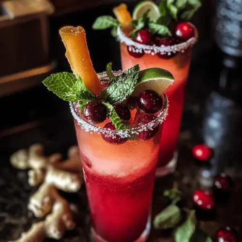Blood Orange Ginger Cranberry Mojito’s