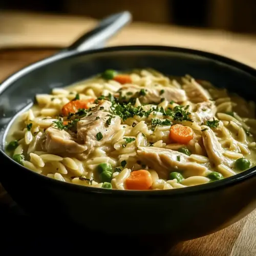Creamy Chicken Pot Pie Orzo
