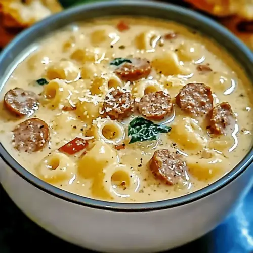 Italian Sausage Ditalini Soup with Parmesan