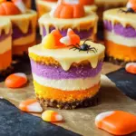 Mini Candy Corn Cheesecakes