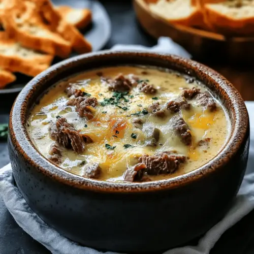 Philly Cheese Steak Soup