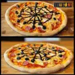 Pizza with Halloween Spiderweb