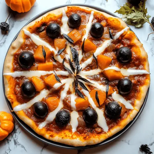 Spiderweb Halloween Pizza