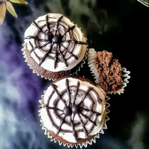 Spooky Halloween Spider Cupcakes