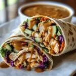 Thai Peanut Chicken Wraps
