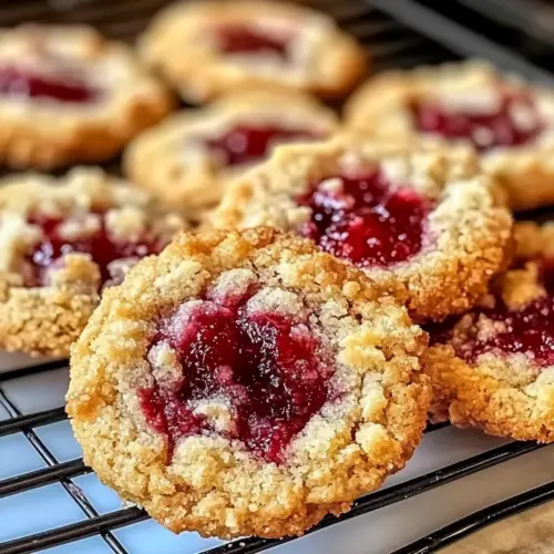 Buttery Raspberry Crumble Cookies