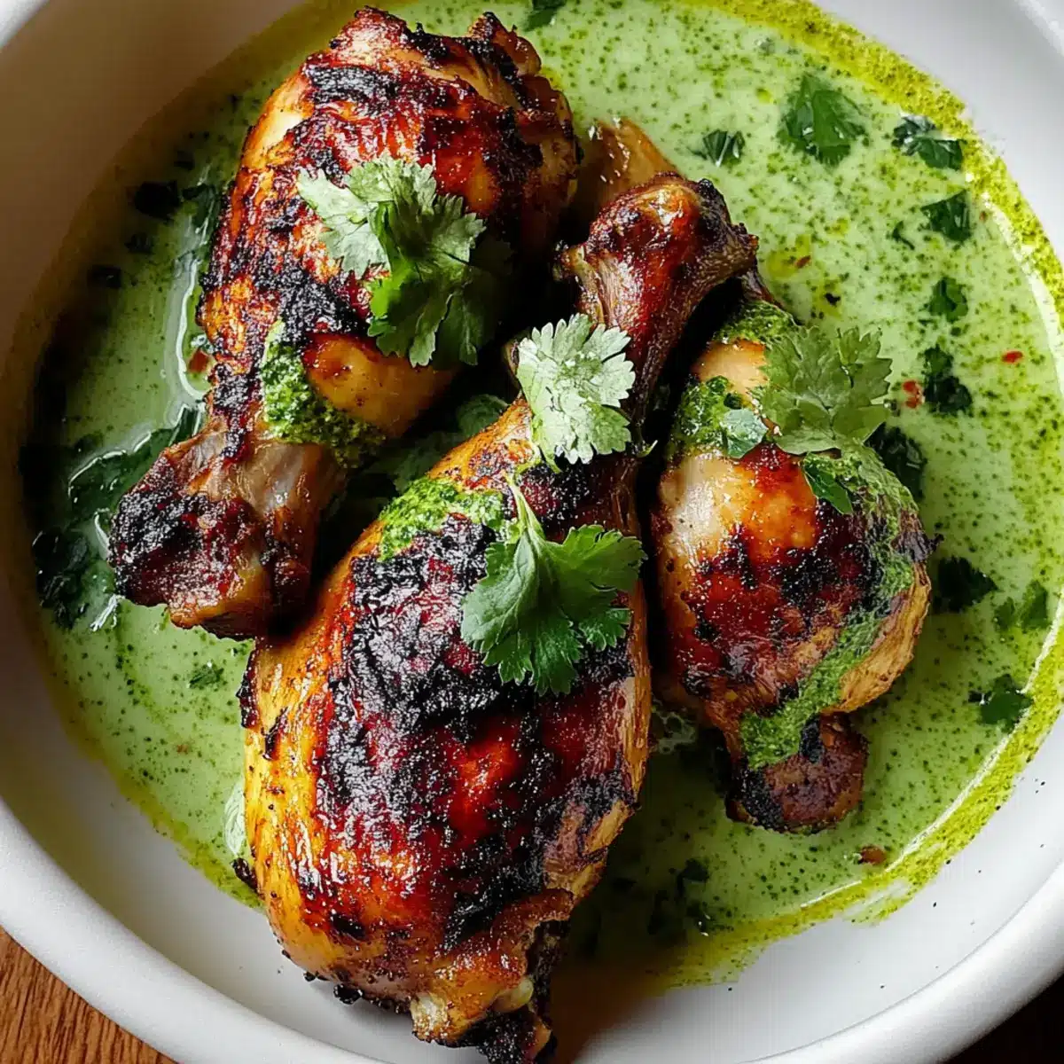 Peruvian Chicken with Creamy Green Sauce