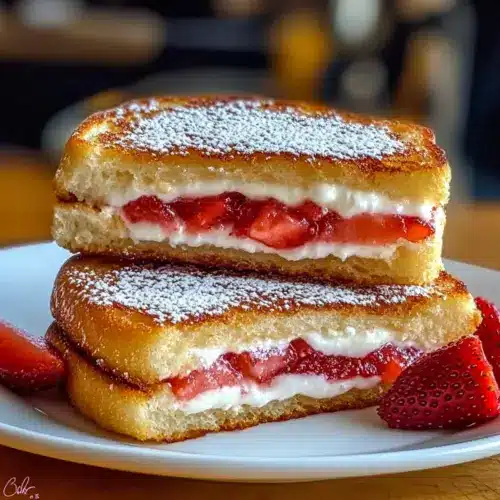 Fried Strawberry Cheesecake Sandwiches