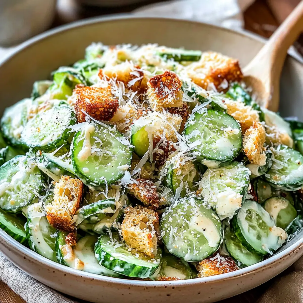 Cucumber Caesar Salad