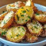 Air Fryer Baked Garlic Parmesan Potatoes
