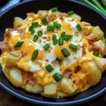 Cheesy Potato Egg Scramble