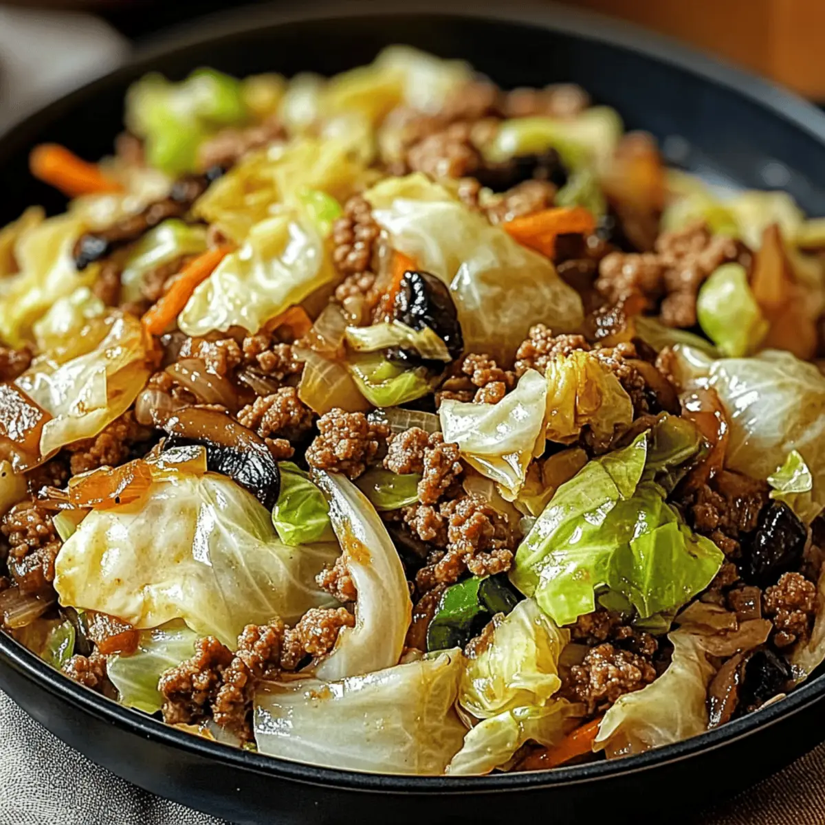 Chinese Ground Beef and Cabbage Stir-Fry