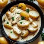 Creamy Garlic Sauce Baby Potatoes