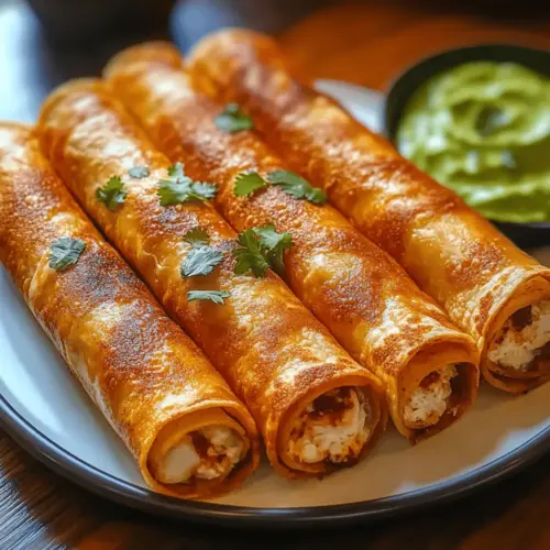 Crunchy Oven-Baked Chicken Taquitos