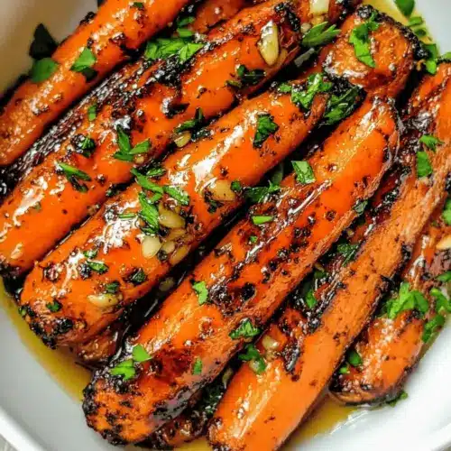 Honey Garlic Butter Roasted Carrots