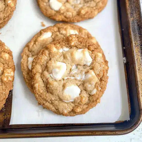 Marshmallow Crispy Cookies