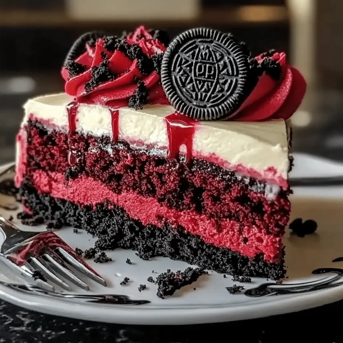 Red Velvet Oreo Cheesecake