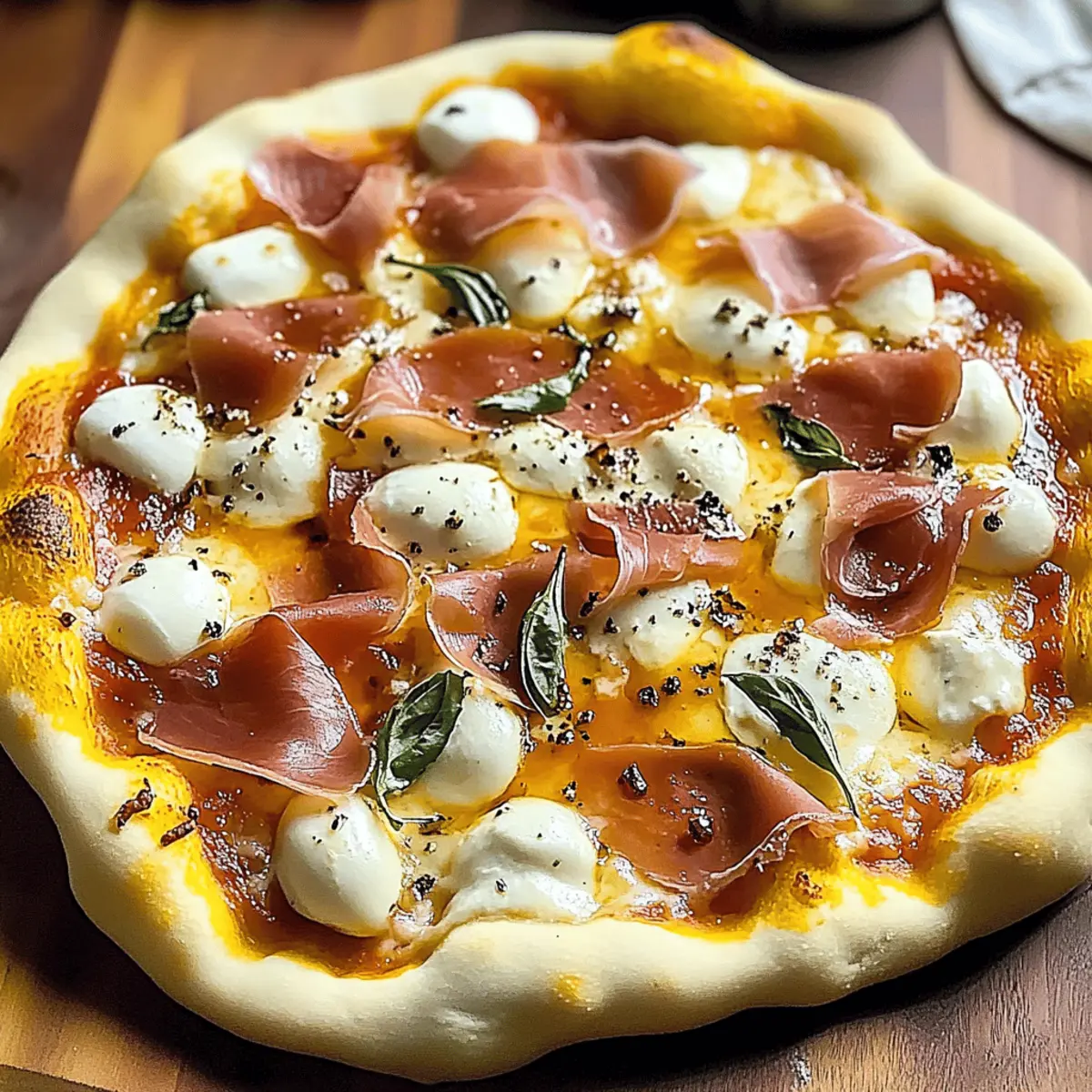 White Pizza with Prosciutto & Hot Honey