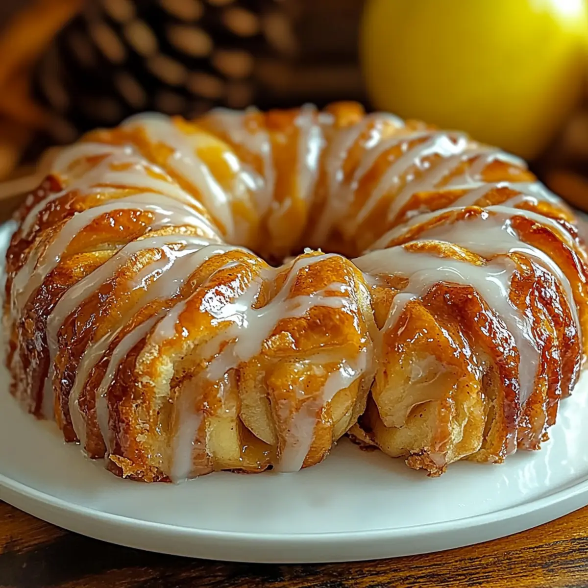 Apple Kringle with Vanilla Glaze