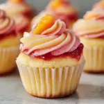 Mango Strawberry Sunset Cupcakes