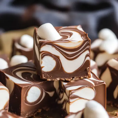 Marshmallow Swirl Fudge