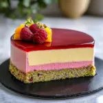 Mango Raspberry Mousse Cake