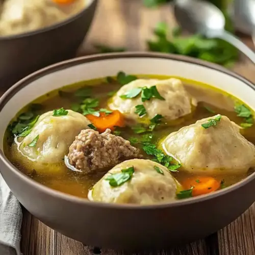 Traditional German Dumpling Soup
