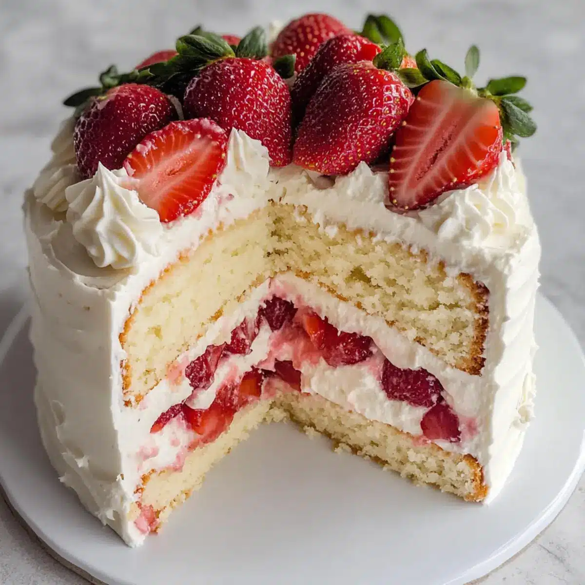Strawberry Vanilla Cake
