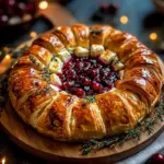 Baked Brie in Puff Pastry with Cranberry Sauce