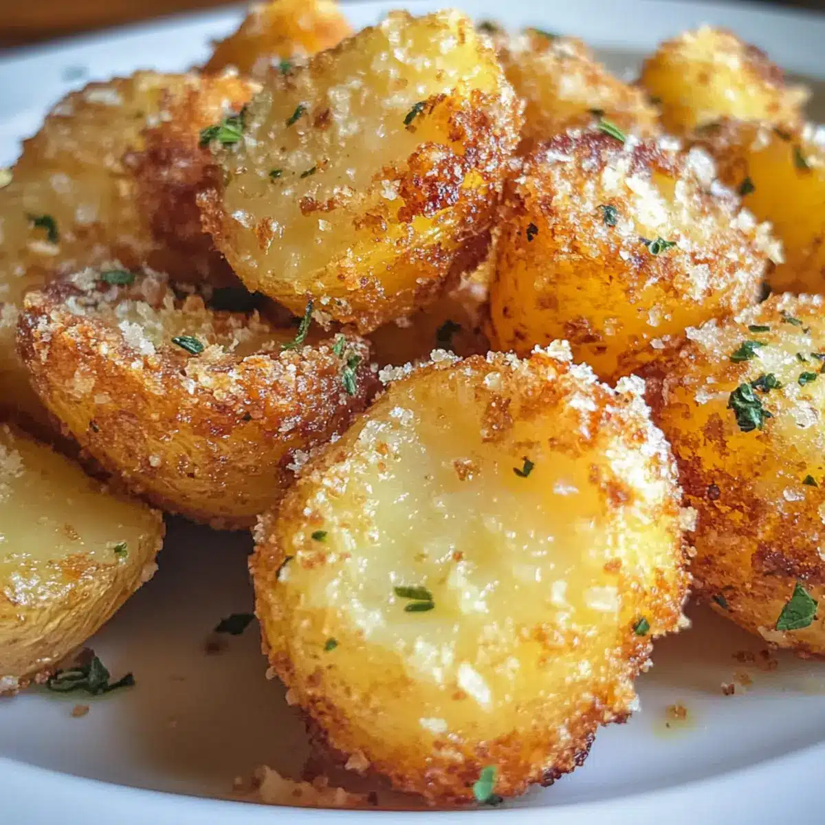 Crispy Parmesan Crusted Baby Potatoes