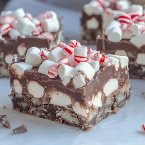 Hot Chocolate Peppermint Fudge