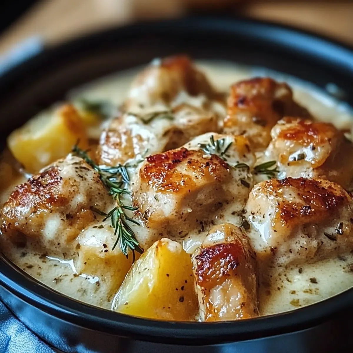 Garlic Parmesan Crockpot Chicken and Potatoes