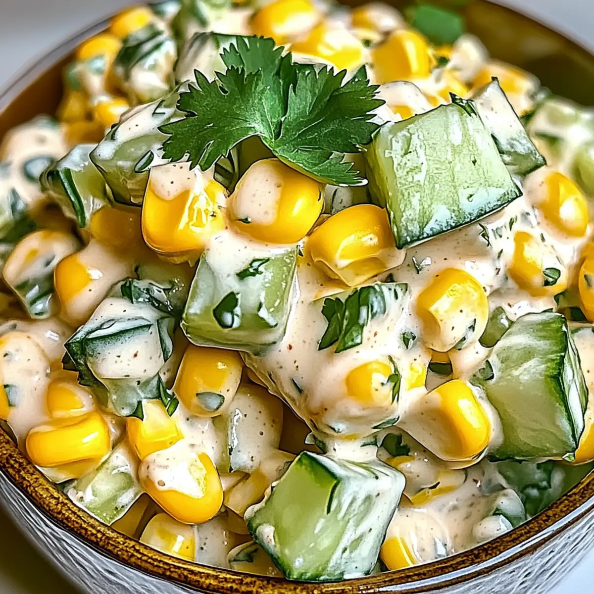 Street Corn Creamy Cucumber Salad