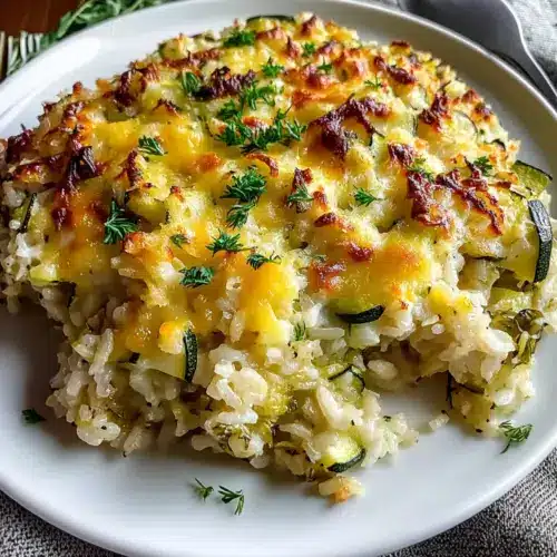 Zucchini Rice Stuffing Casserole