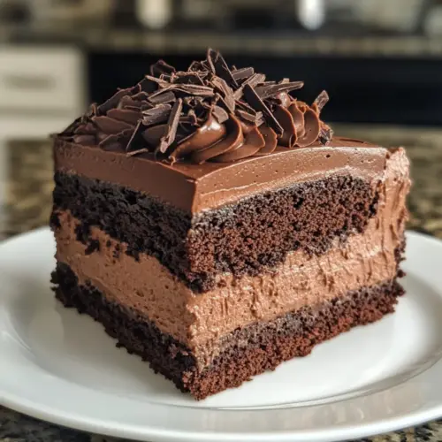 Dark Chocolate Mousse Cake
