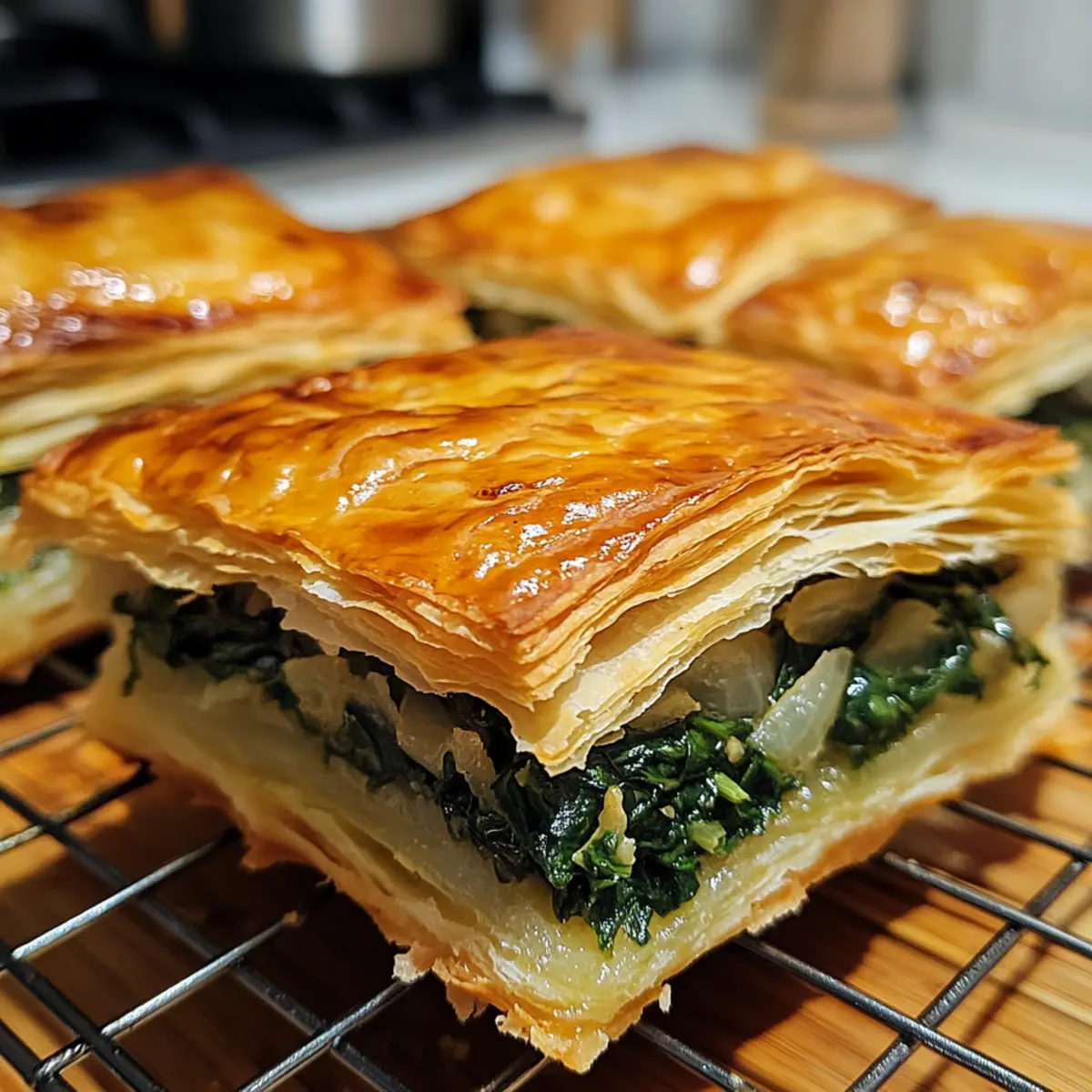 Vegan Spinach and Caramelized Onion Puff