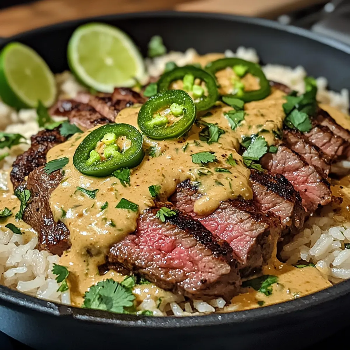 Steak Queso Rice