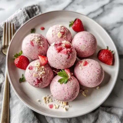 Strawberry Cheesecake Protein Balls
