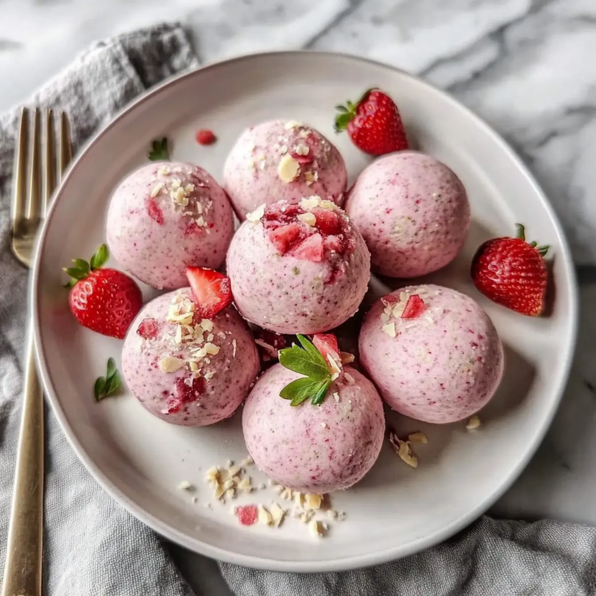 Strawberry Cheesecake Protein Balls