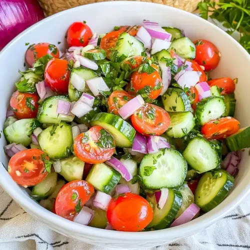 Cucumber, Onion and Tomato Salad