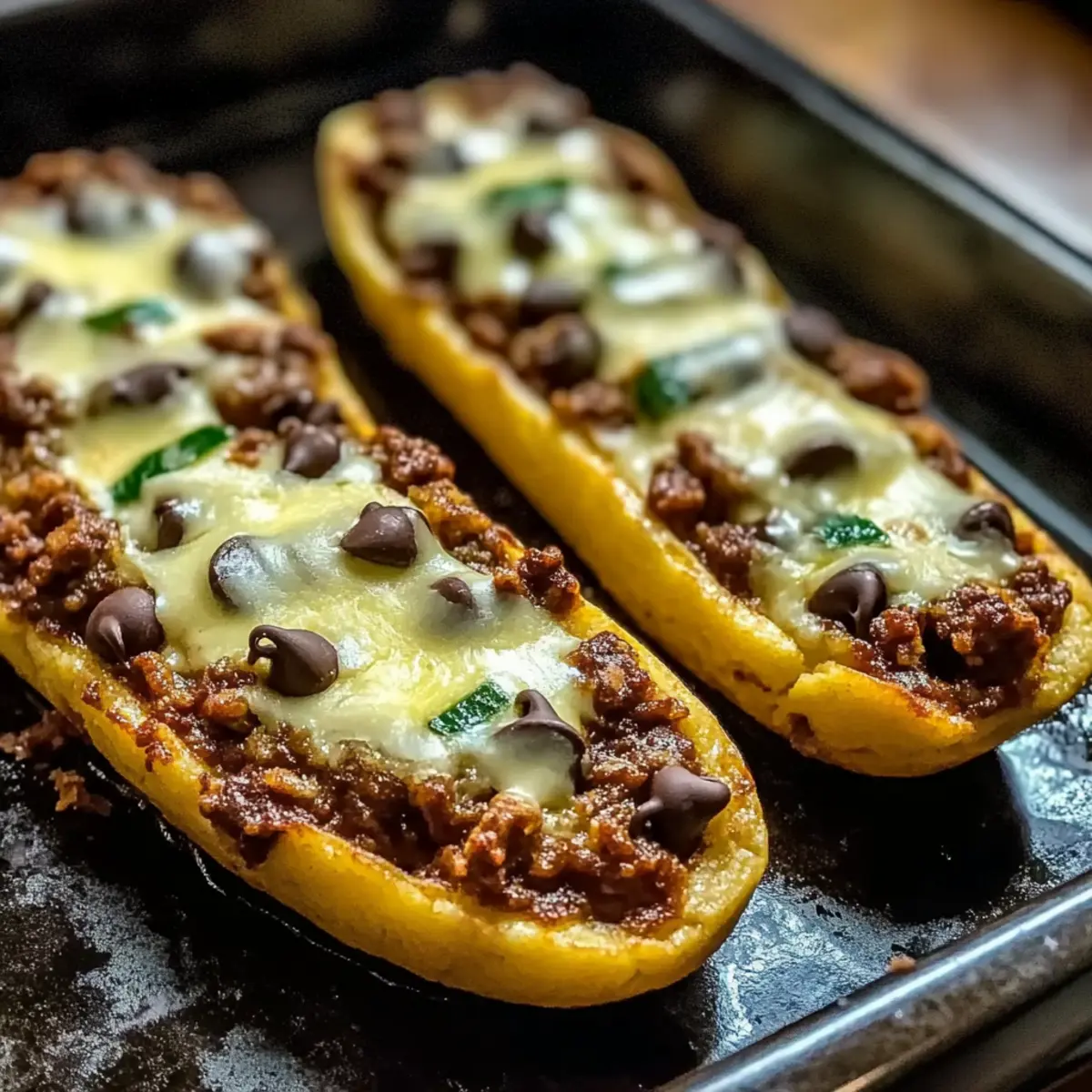 Ground Beef Zucchini Boats